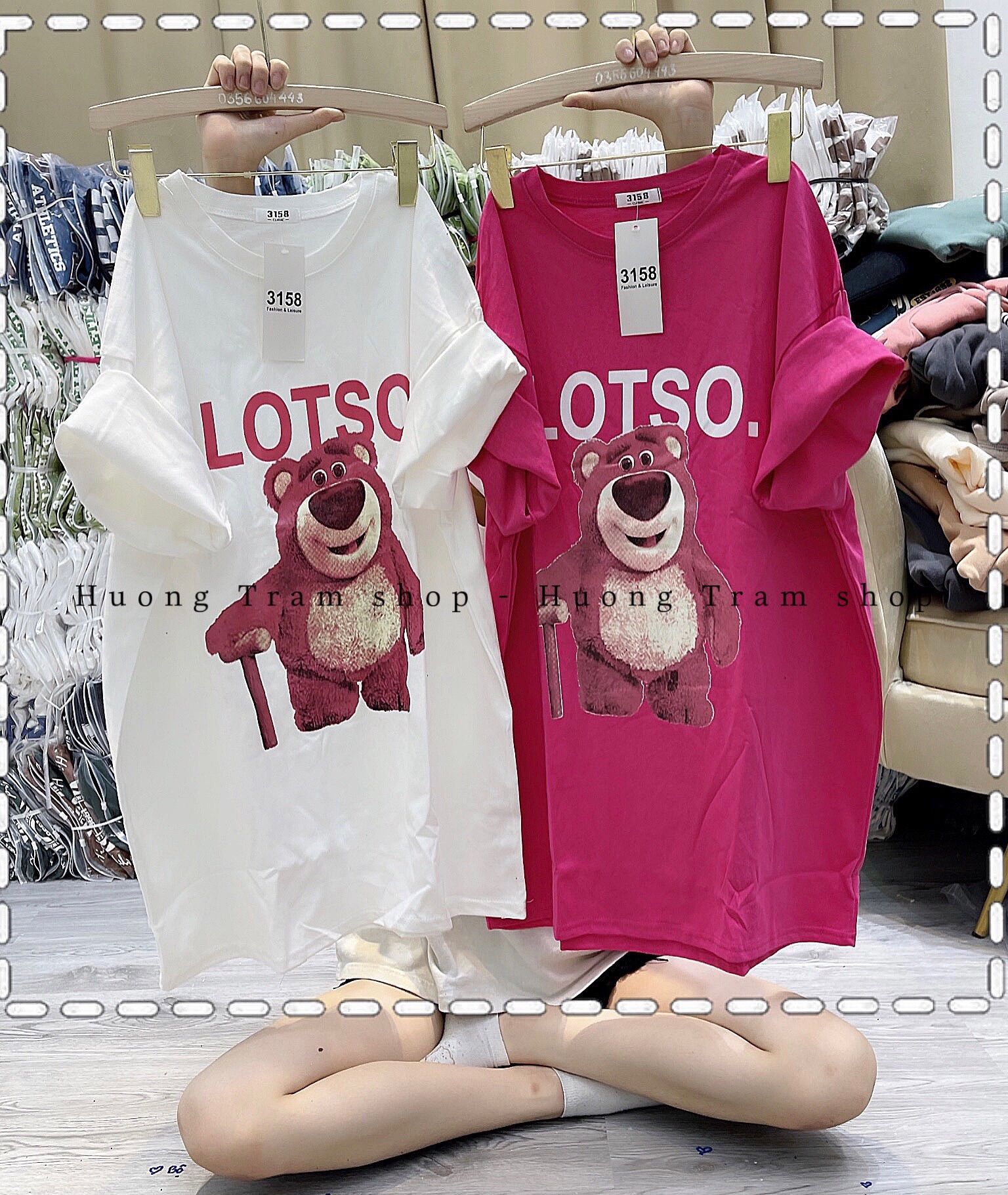 Áo Thun 3158 Form Rộng Panda Lotso