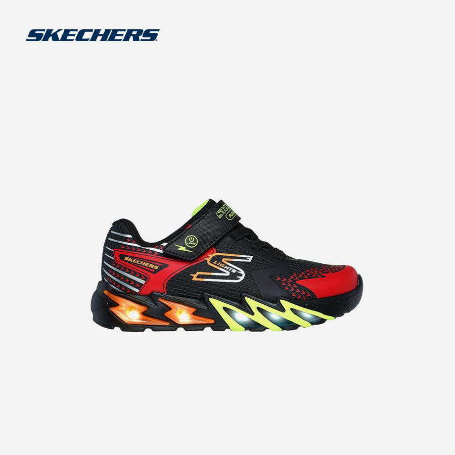 SKECHERS Giày sneaker bé trai Flex Glow Bolt 400138L-BKRD