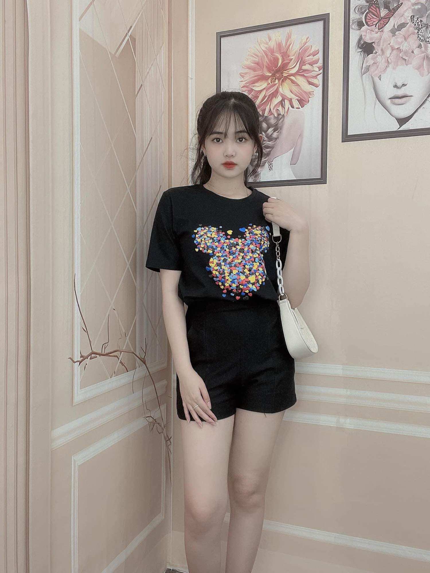 Áo thun nữ, chất thun thái, áo cotton form vừa