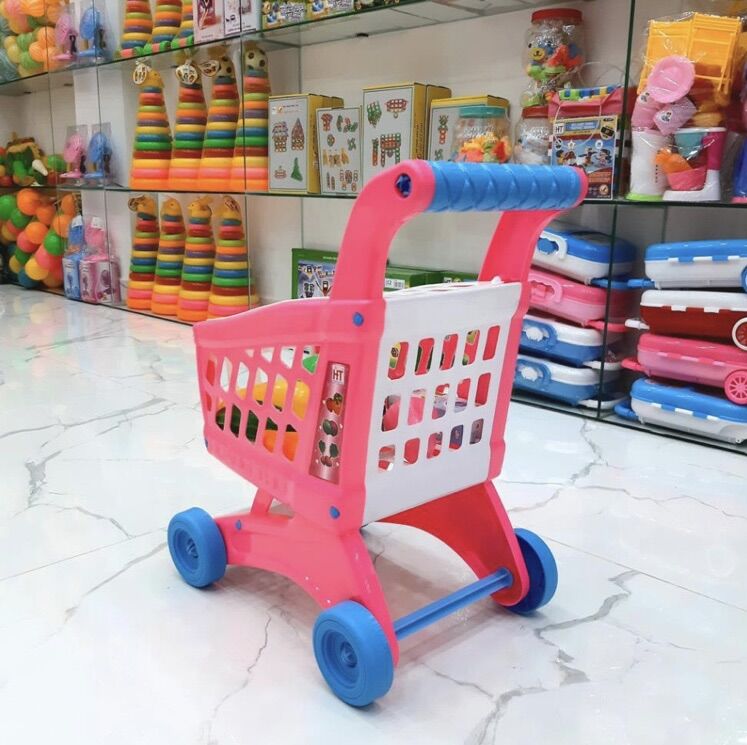 (Sỉ thung 125k)Xe siêu thị có túi trái cây lớn