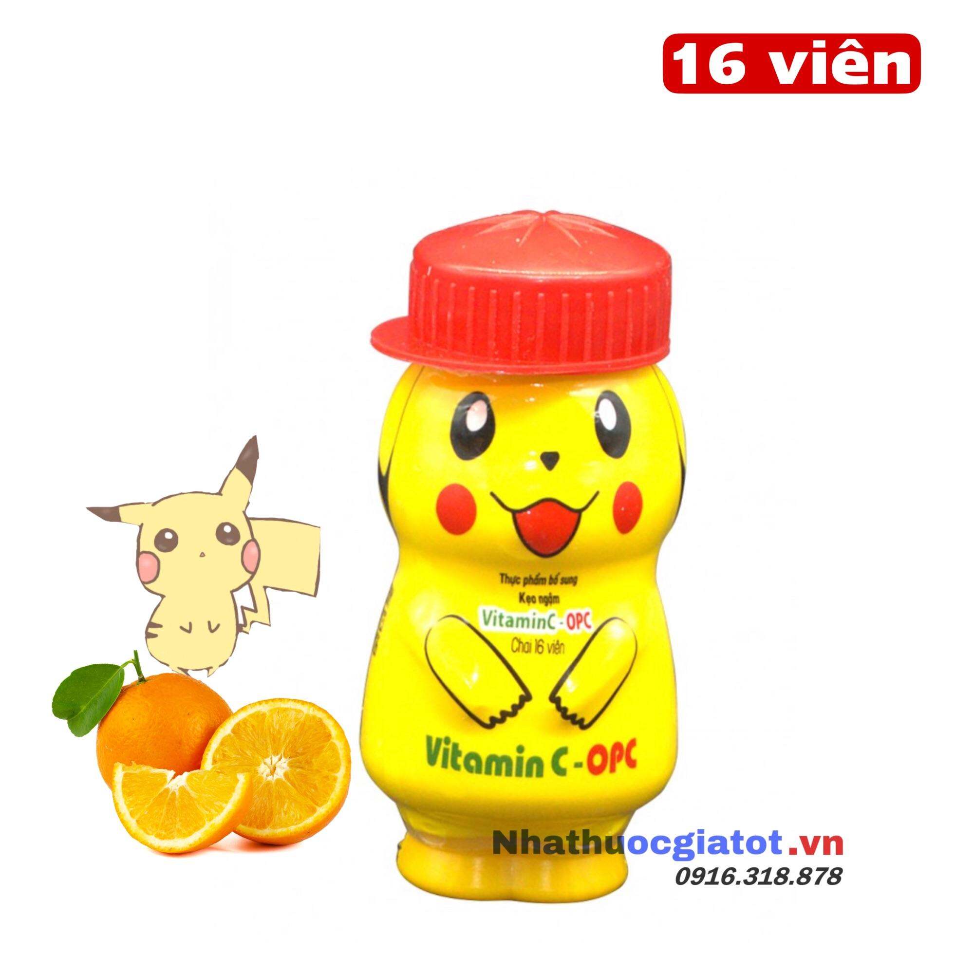 Viên Ngậm C Pikachu Dược OPC Lọ 16 Viên