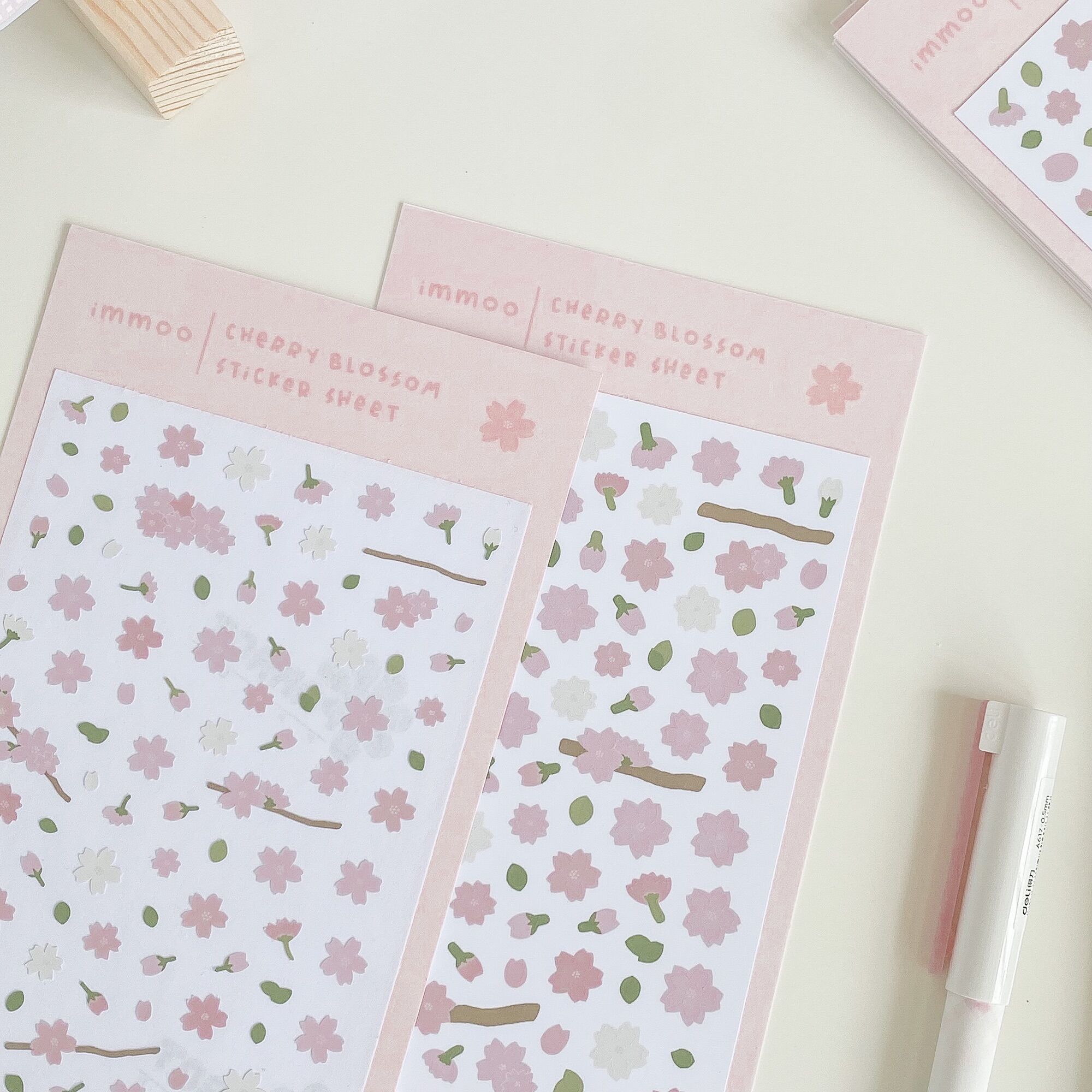 [HCM]Hình dán / Sticker hoa CHERRY BLOSSOM | immoo |