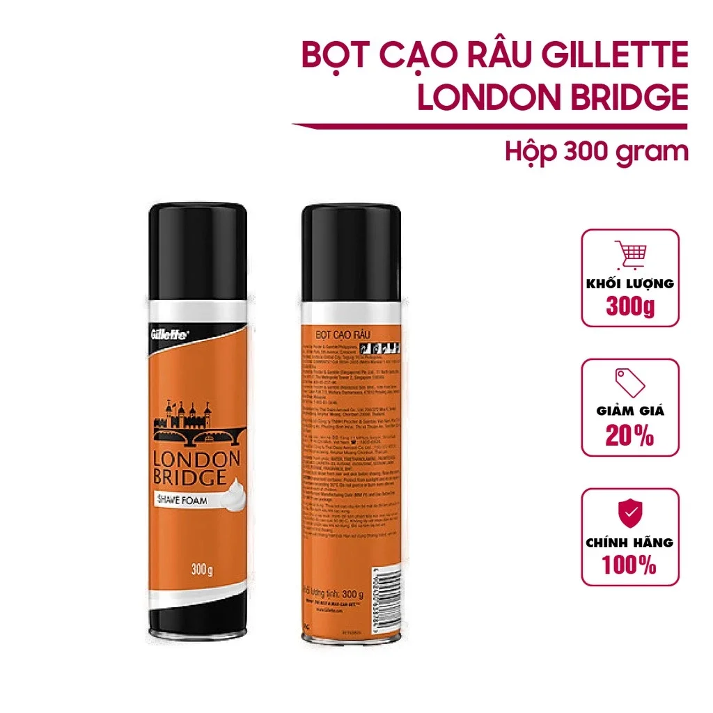 Bọt cạo râu Gillette 300g giá sỉ