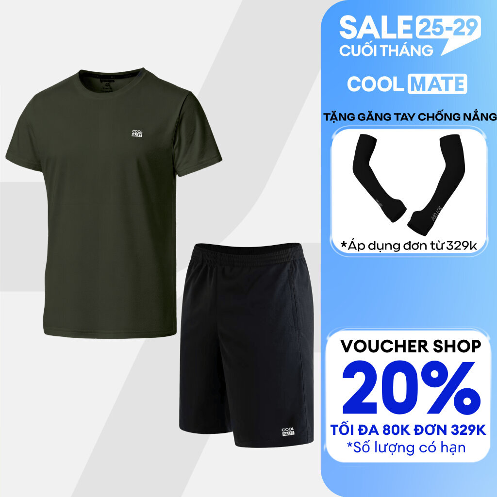 [TẶNG QUÀ ĐƠN TỪ 329K]Set bộ đồ thể thao nam Promax Pickleball, Tennis, tập Gym Áo thun và quần Thoáng khí, thoải mái, thấm hút tốt Coolmate