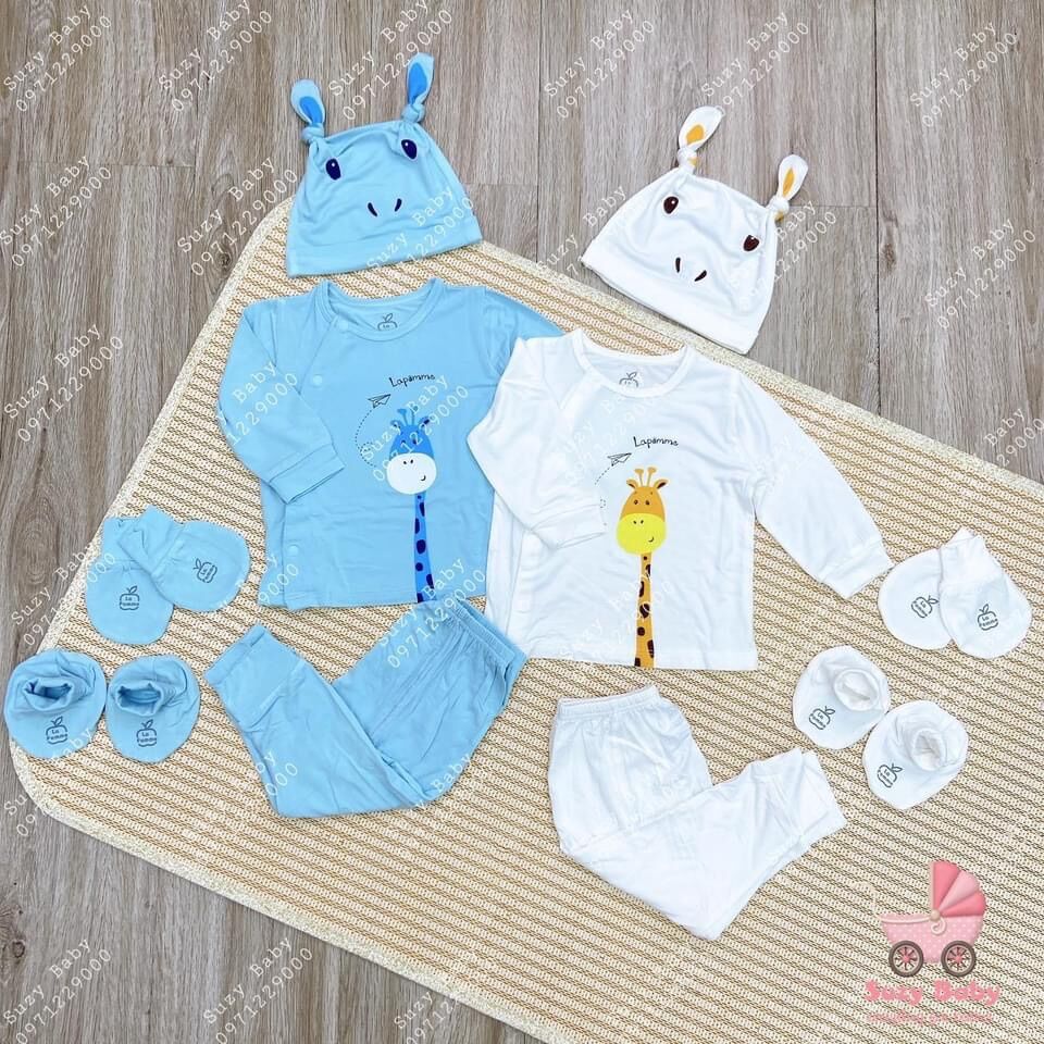 Bộ quần áo sơ sinh sợi tre lapomme