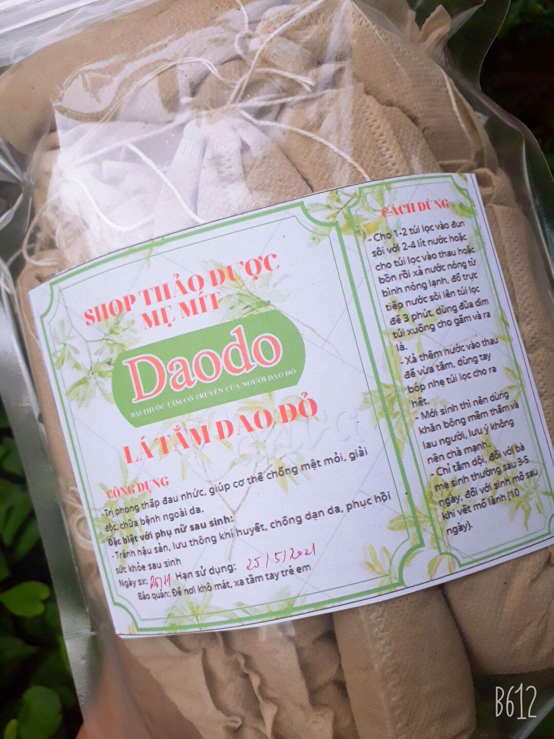 lá tắm dao đỏ (bịch 10 túi lọc)