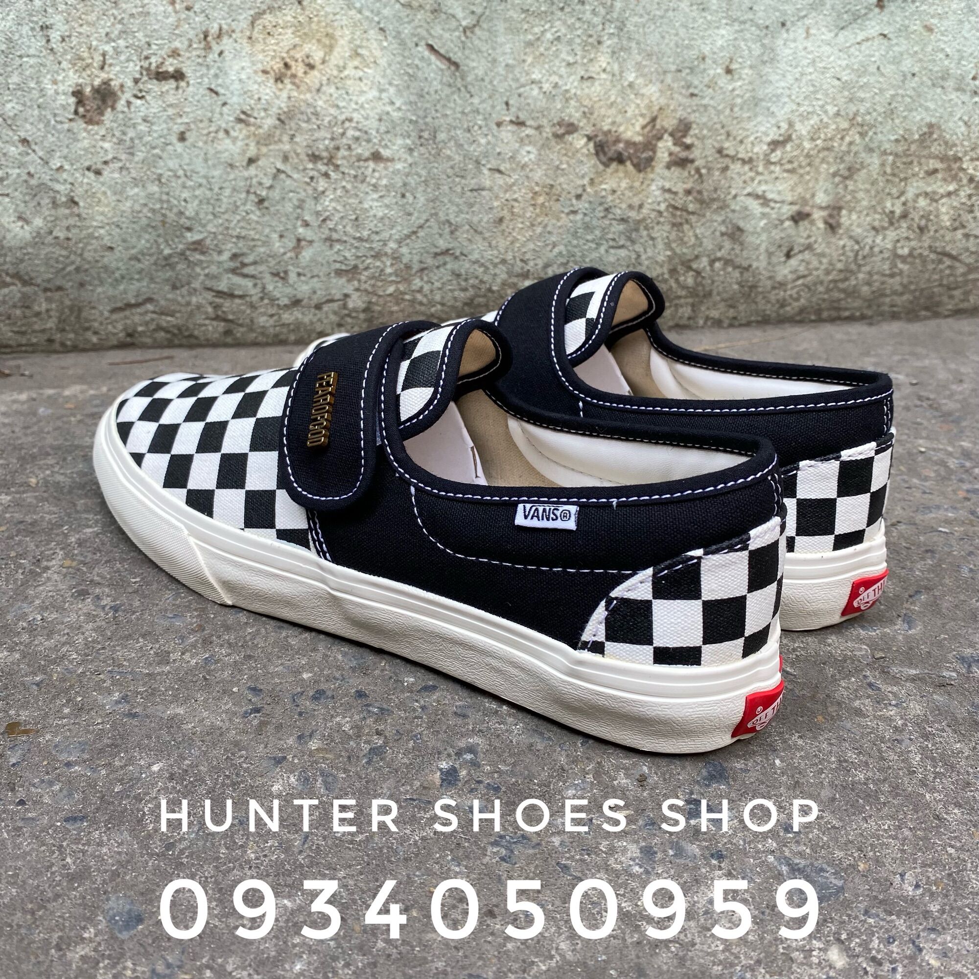GIÀY VANS SLIPON CARO ĐEN TRẮNG