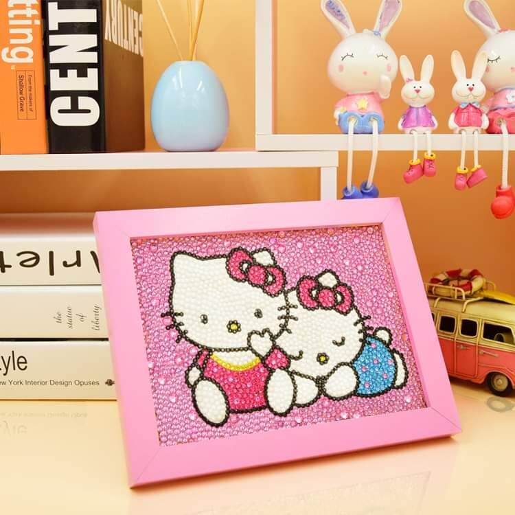 🌸TRANH ĐÍNH ĐÁ HELLO KITTY