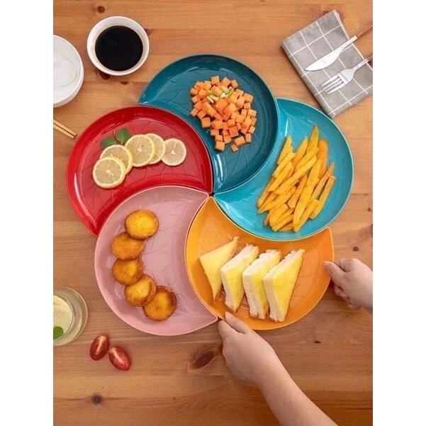 Set 5 Đĩa mặt trăng size Lớn hoạ tiết đẹp