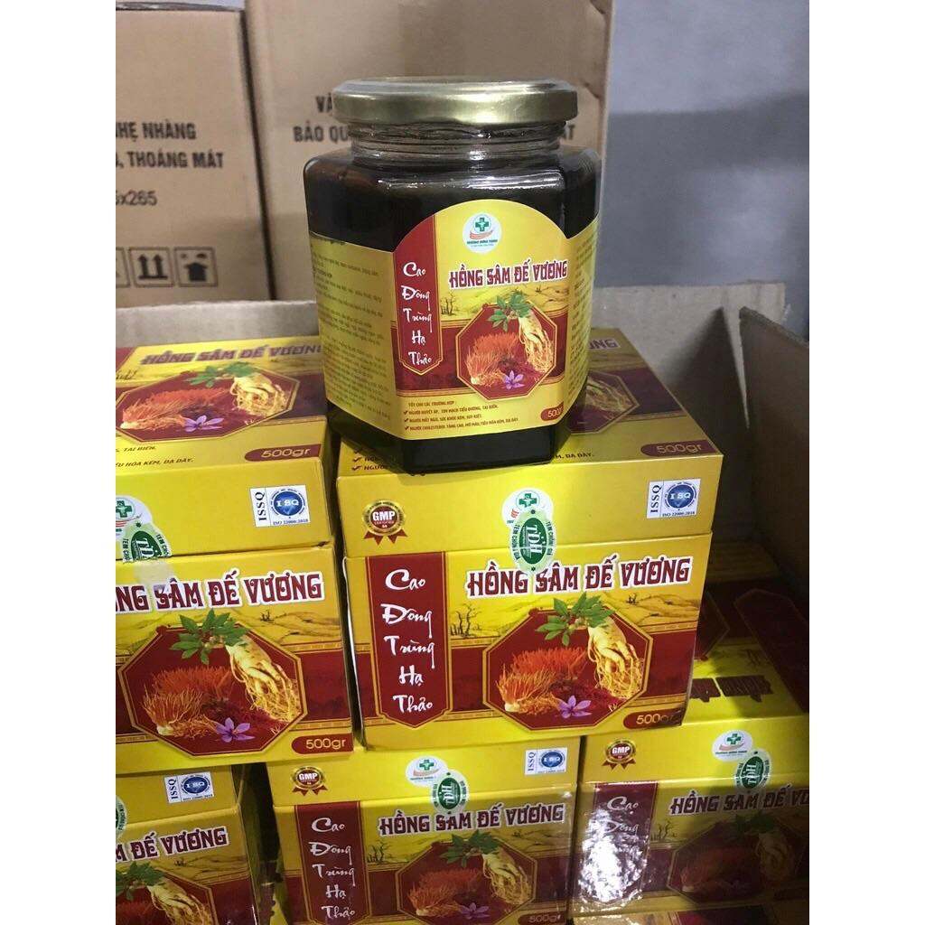 Cao Đông Trùng Hạ Thảo - Hồng Sâm Đế Vương, Nhụy hoa Nghệ Tây ( hộp 500g )