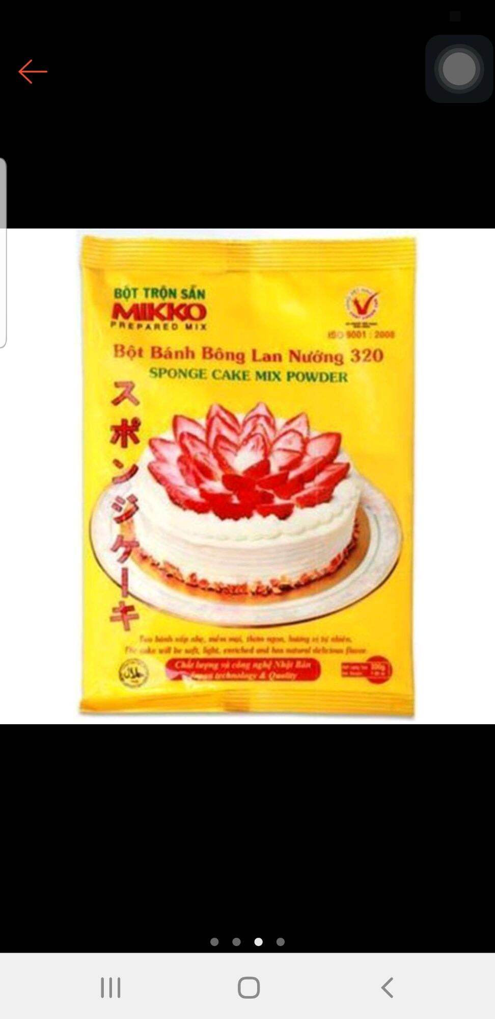 Bột trộn sẵn bông lan nướng mikko 200g
