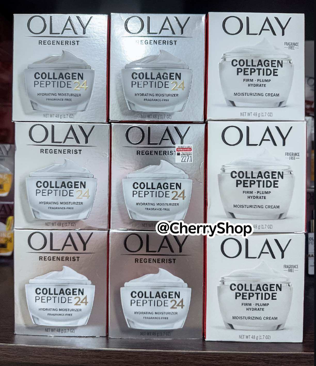 Kem dưỡng ẩm làm mờ vết nhăn Olay Collagen Peptide 24 Fragrance Free