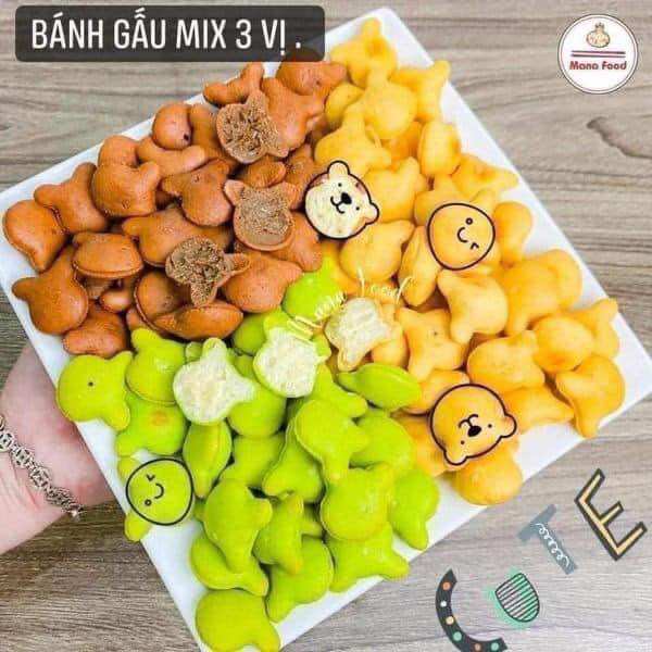 BÁNH GẤU MIX 3 VỊ HŨ 420G
