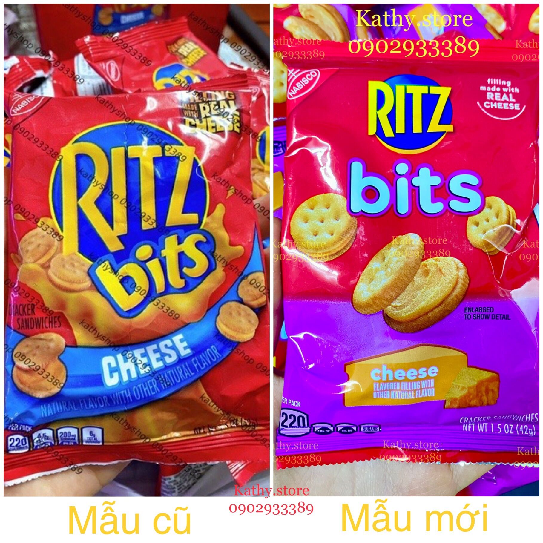 Bánh Ritz Bits Cheese phô mai mini 42g