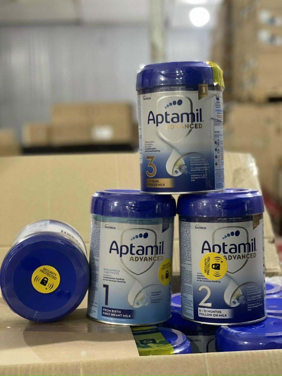 Mẫu Mới Date 4/2024 Aptamil Lùn Anh Số 1,2,3 Hộp 800G