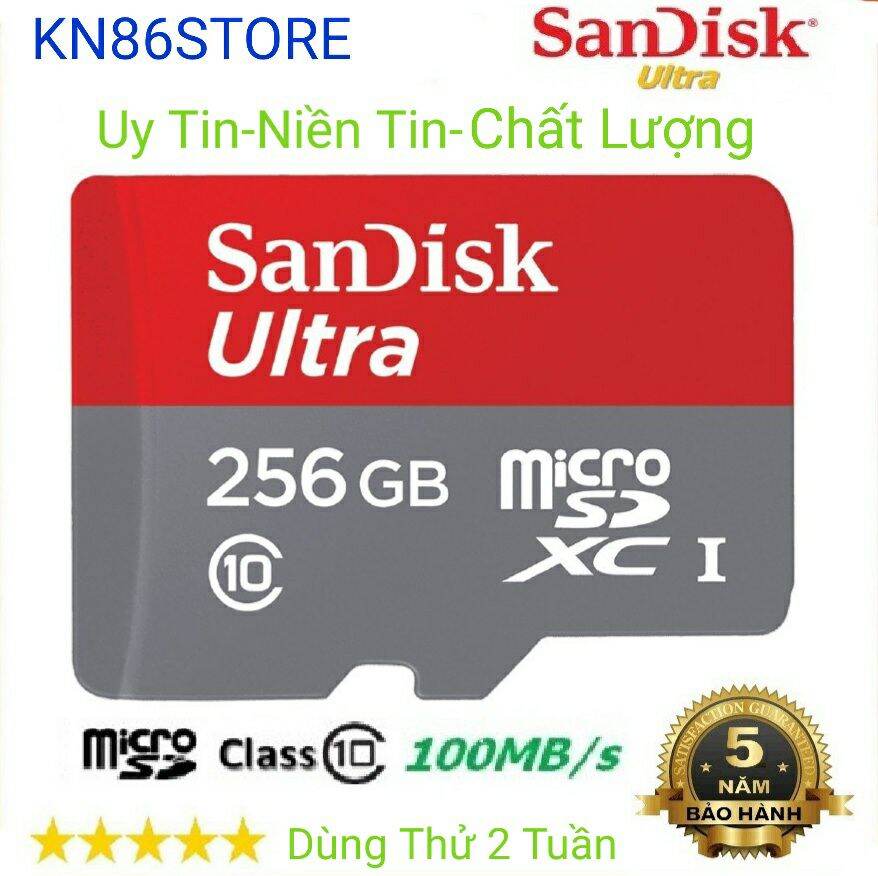 Thẻ nhớ SD Sandisk 256GB 128GB Ultra upto 100MB/s