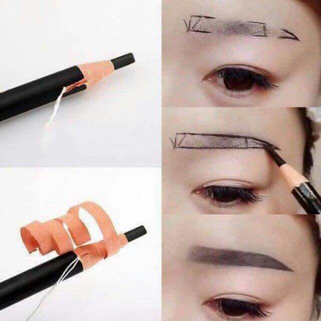 Chì xé vẽ chân mày màu nâu