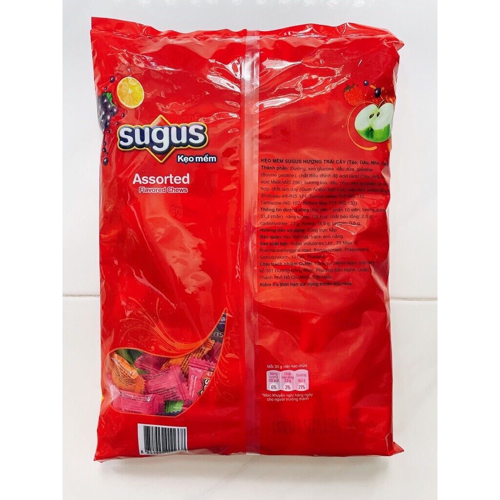 Kẹo trái cây mềm sugus túi 1kg