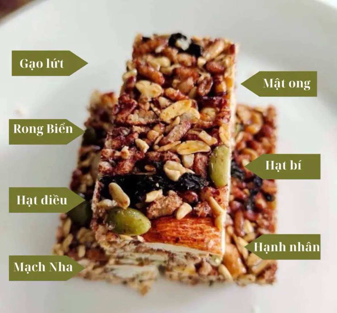 Thanh gạo lứt rong biển mật ong 1kg
