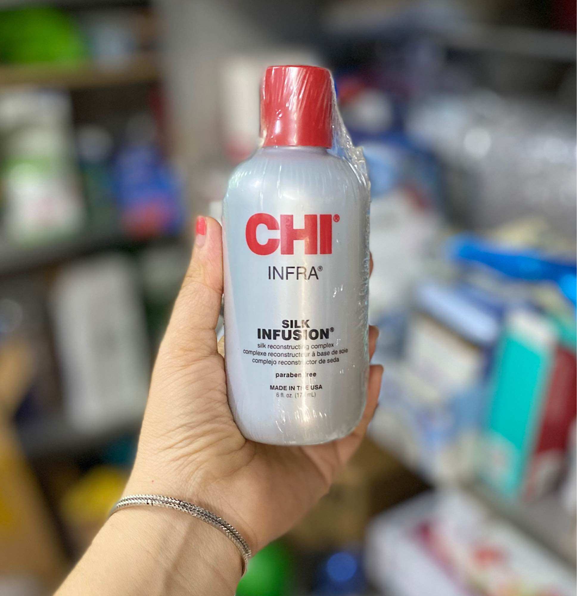 Dầu dưỡng tóc suông mềm mượt CHI Silk Infusion 177ml hàng Mỹ