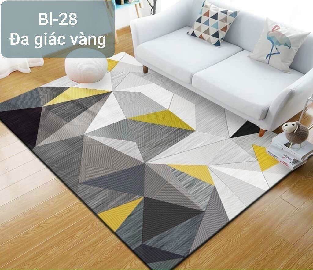 Thảm bali trải sàn thảm trang trí 1m6 x2m3 mẫu vân đá