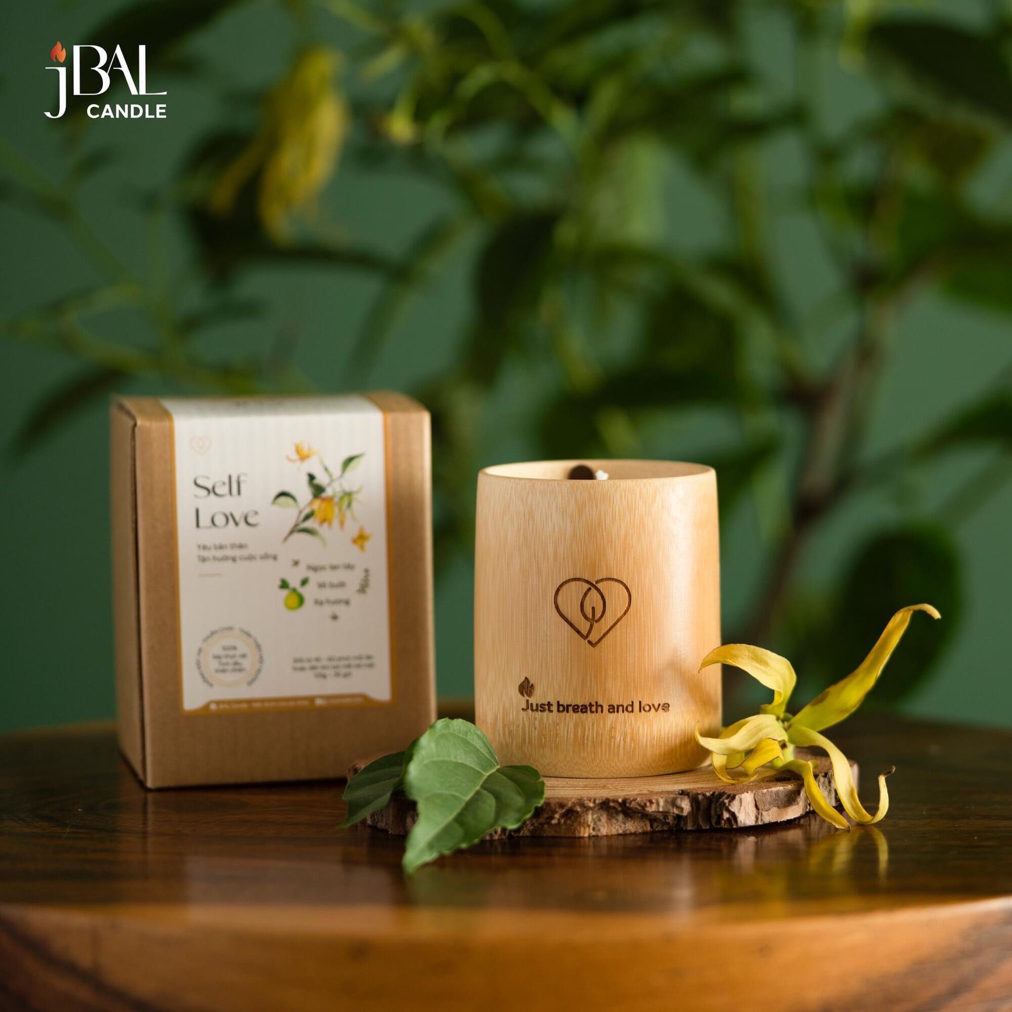 Nến Thơm jBAL Hũ Tre 125g