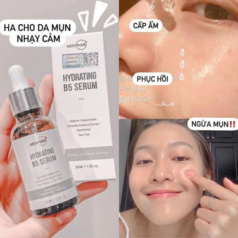 Mediphar Hydrating B5 Serum tinh chất dưỡng da phục hồi