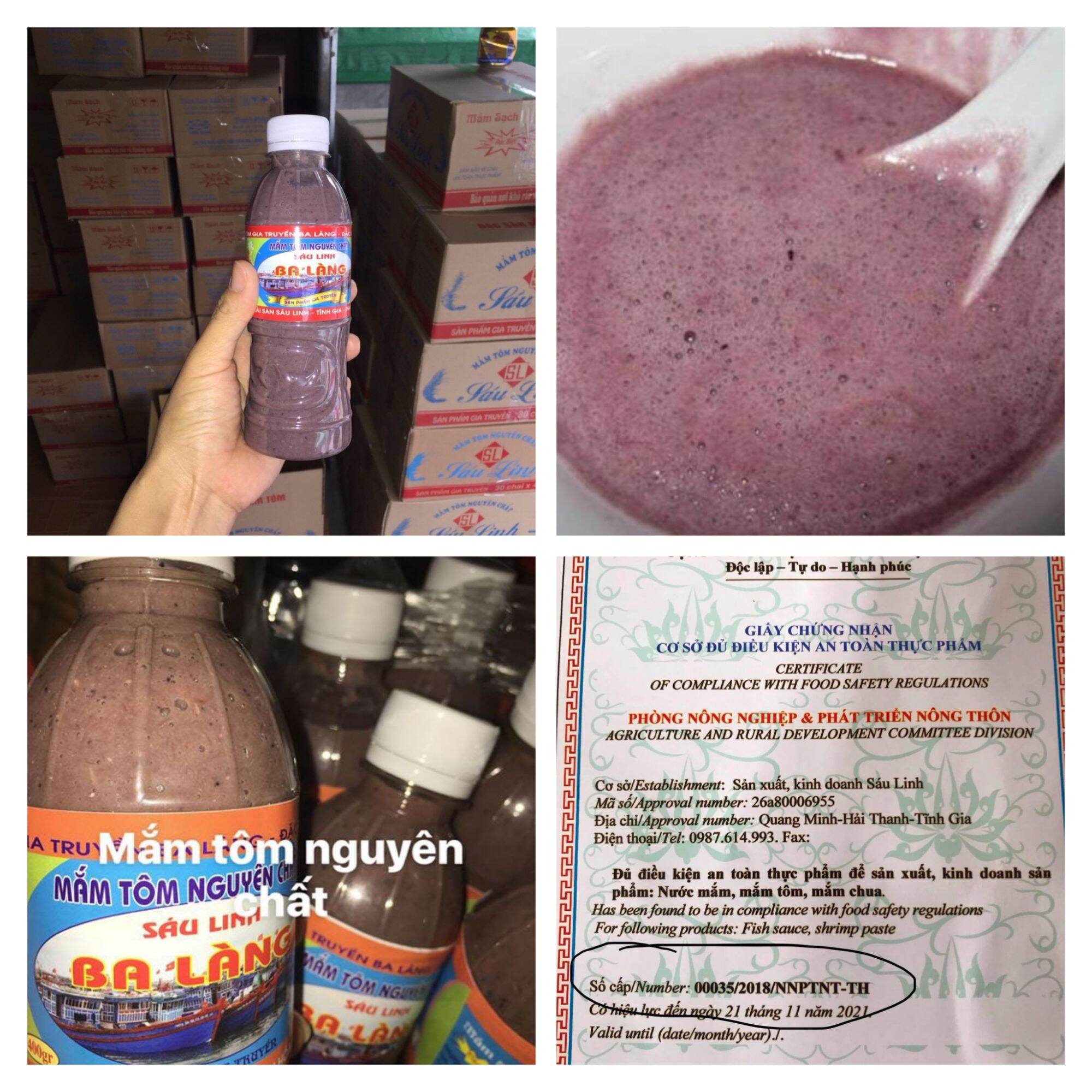 Mắm tôm ngon ba làng thanh hóa chai bé 500g