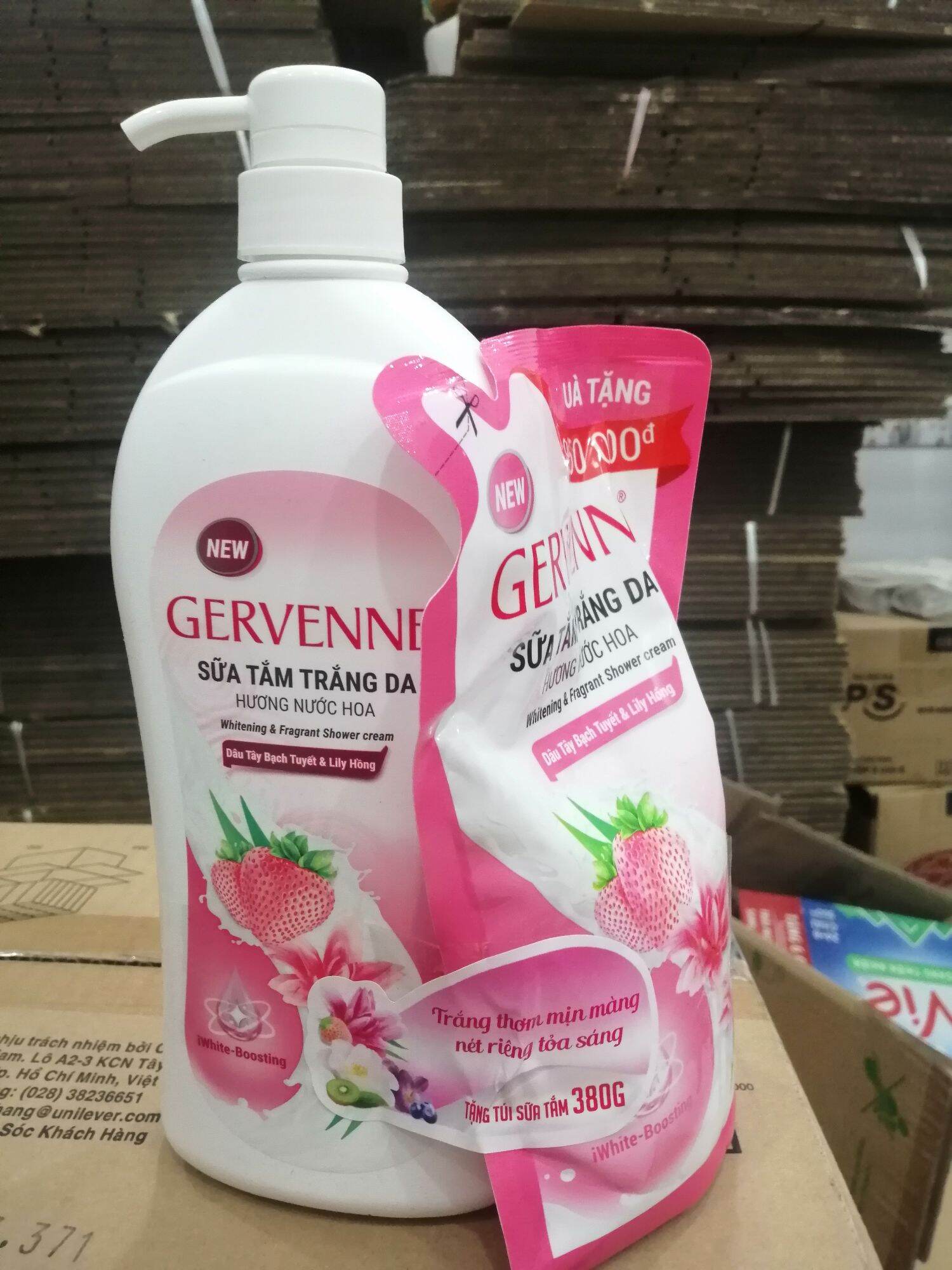 Sữa tắm Gervenne hương nước hoa 900g( tặng 450g)