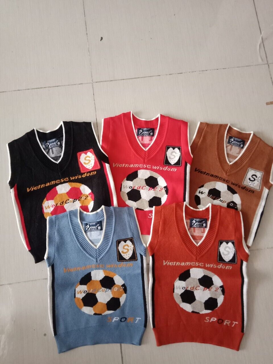 Áo len gile bé trai 1-7 tuổi