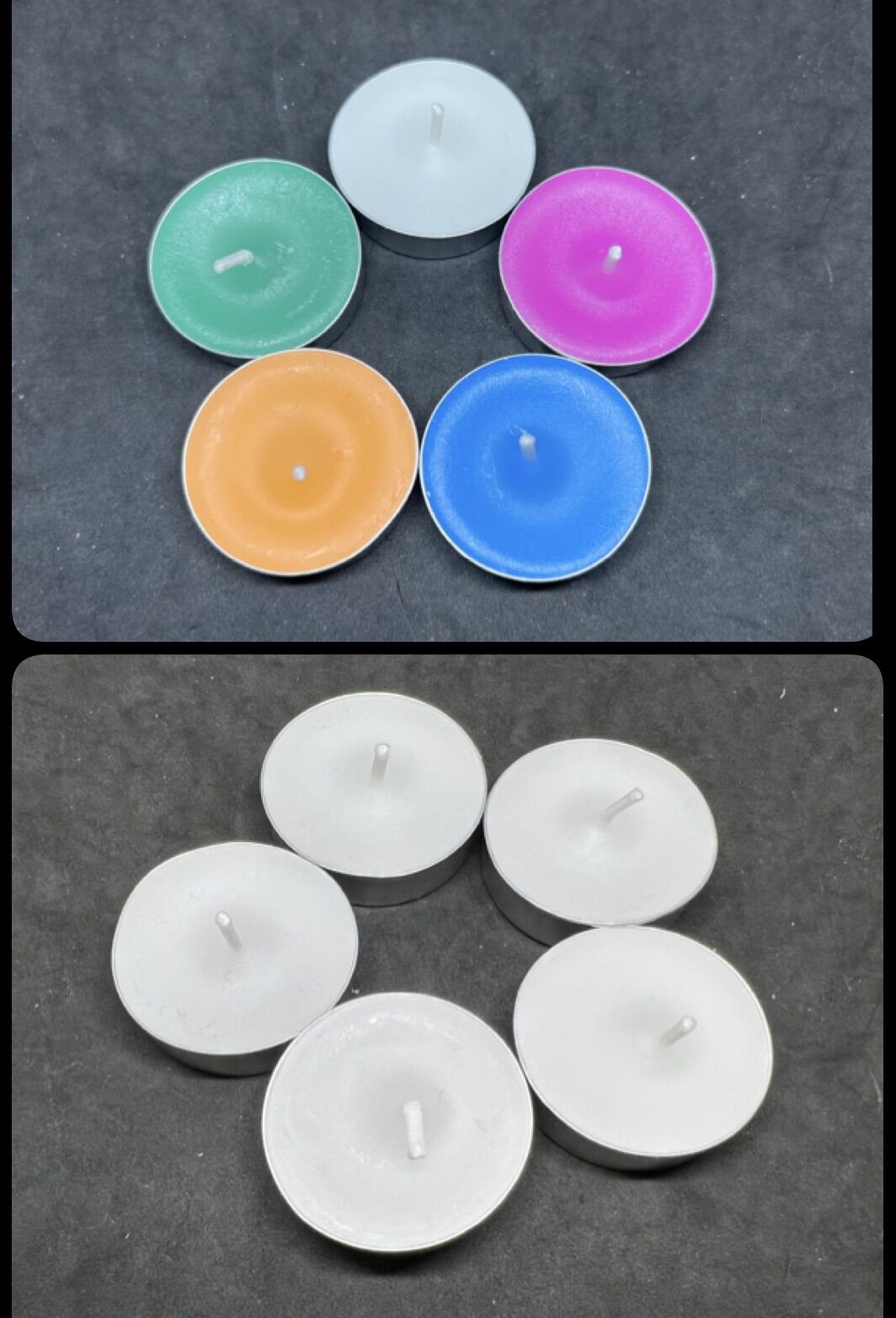Set nến Tealight nhiều màu làm Spell nến đen