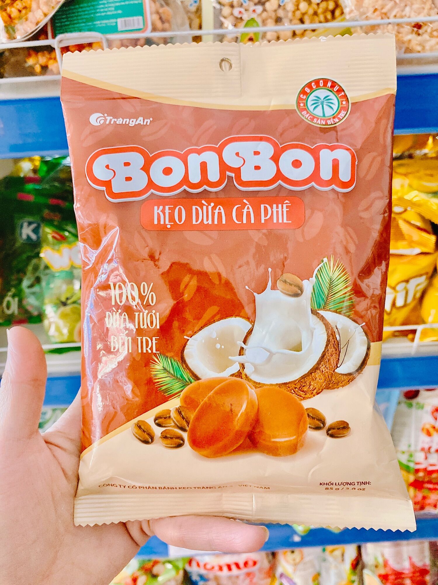 Kẹo dừa bonbon hương cà phê 188g