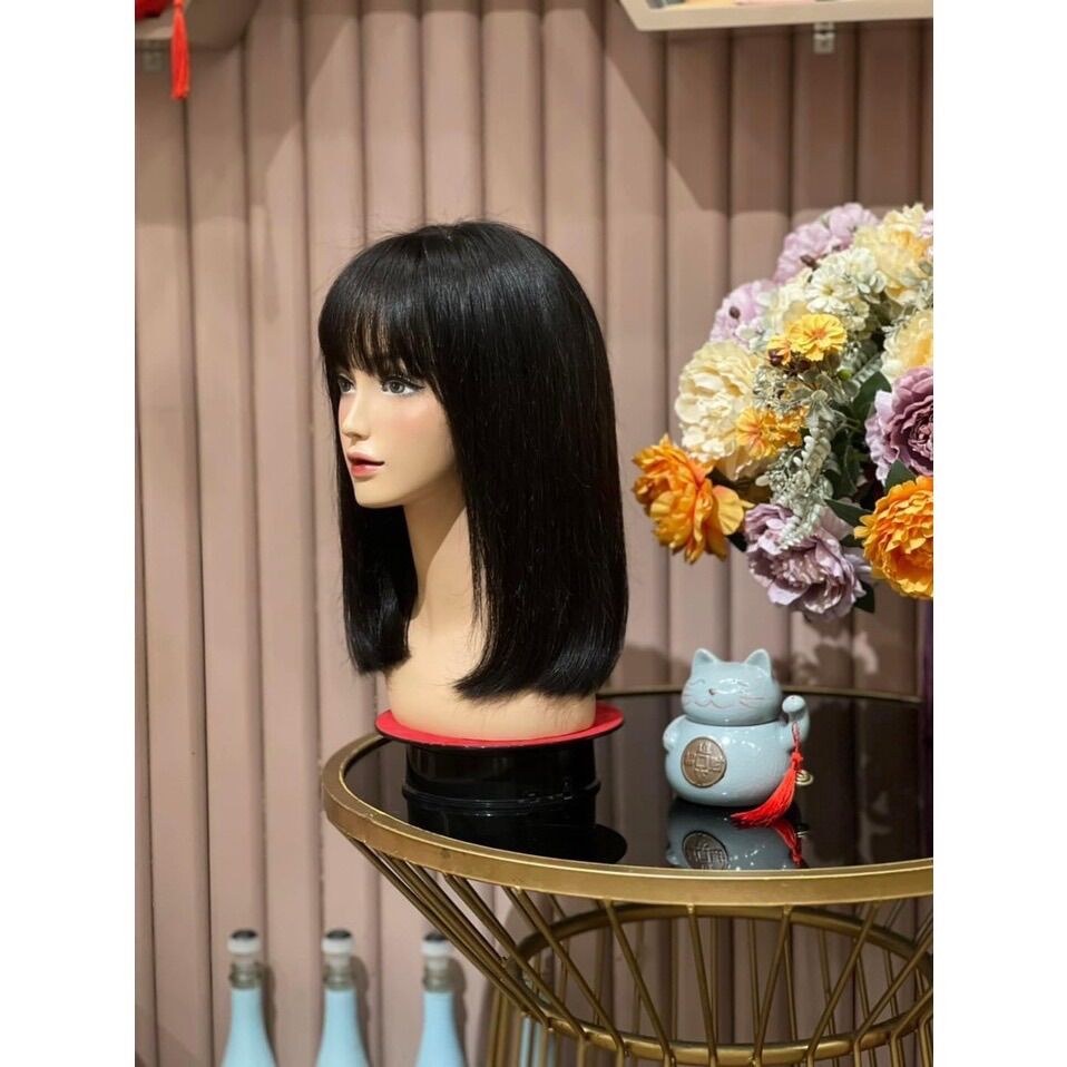 Tóc giả nữ nguyên đầu bằng tóc thật siêu đa 3D
