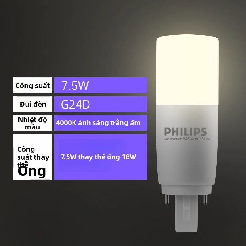 Philips | Đèn LED Siêu Sáng E27 Tiết Kiệm Năng Lượng 3U Thay Thế