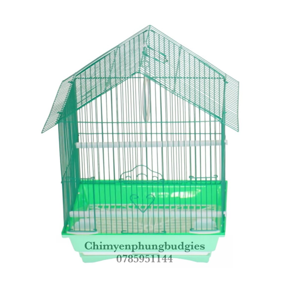 Lồng chim mái nhà cho chim cảnh, vẹt (đủ phụ kiện) [SG-giao hoả tốc 2h]
