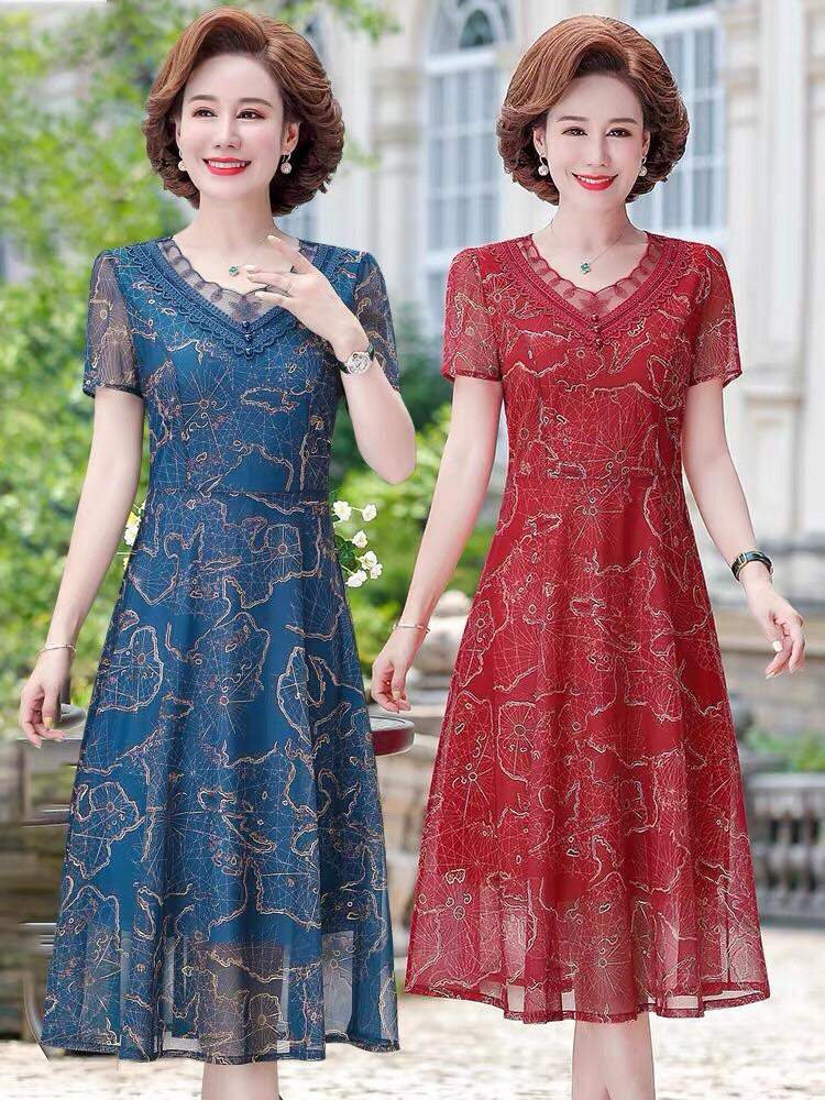 Đầm dự tiệc trung niên cao cấp, đầm trung niên sang trọng