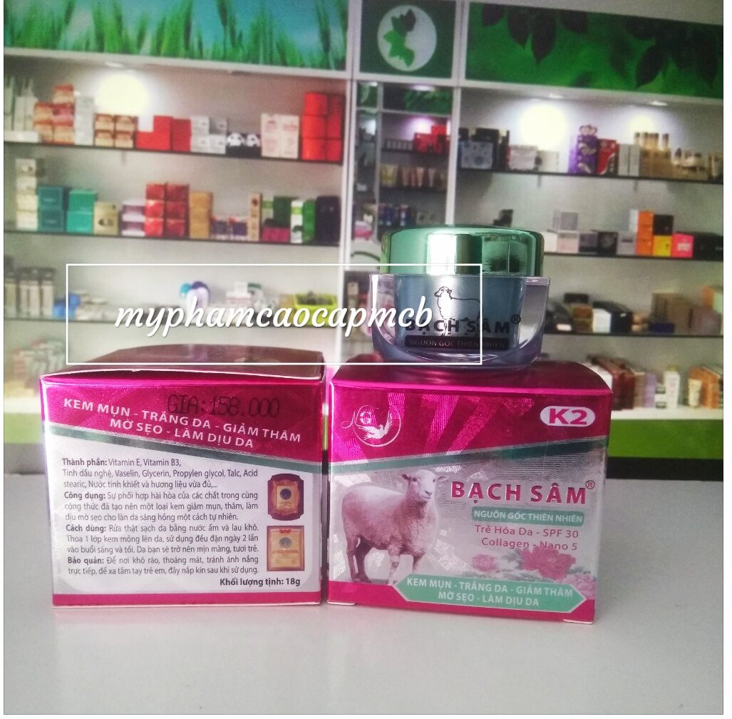 Kem bạch sâm mụn thâm trắng da18g