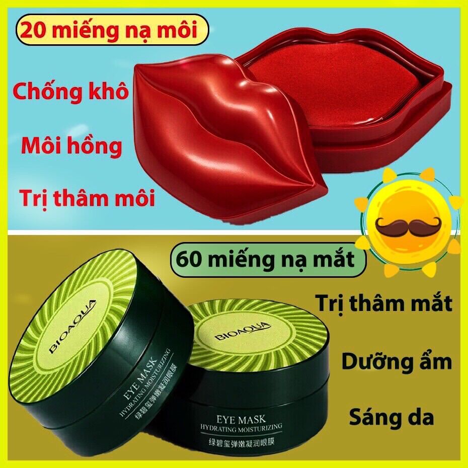 Combo Mặt Nạ Mắt + Môi Bioaqua [ Kèm Quà Tặng]