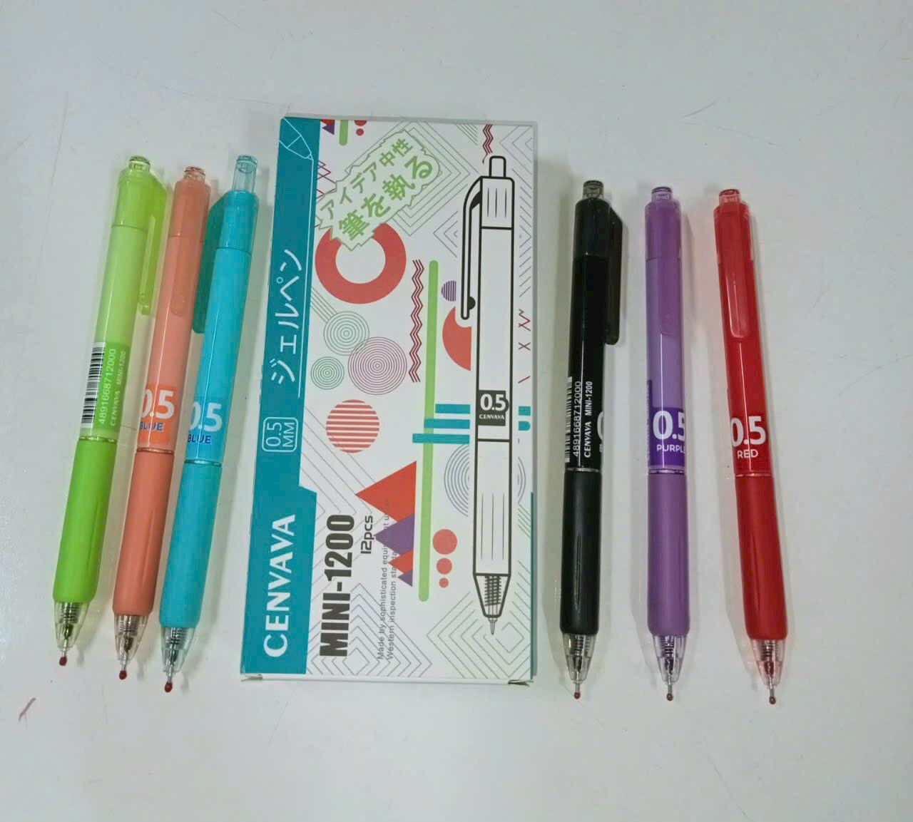 Bút bi mực gel cenvava mini-1200, 0.5mm