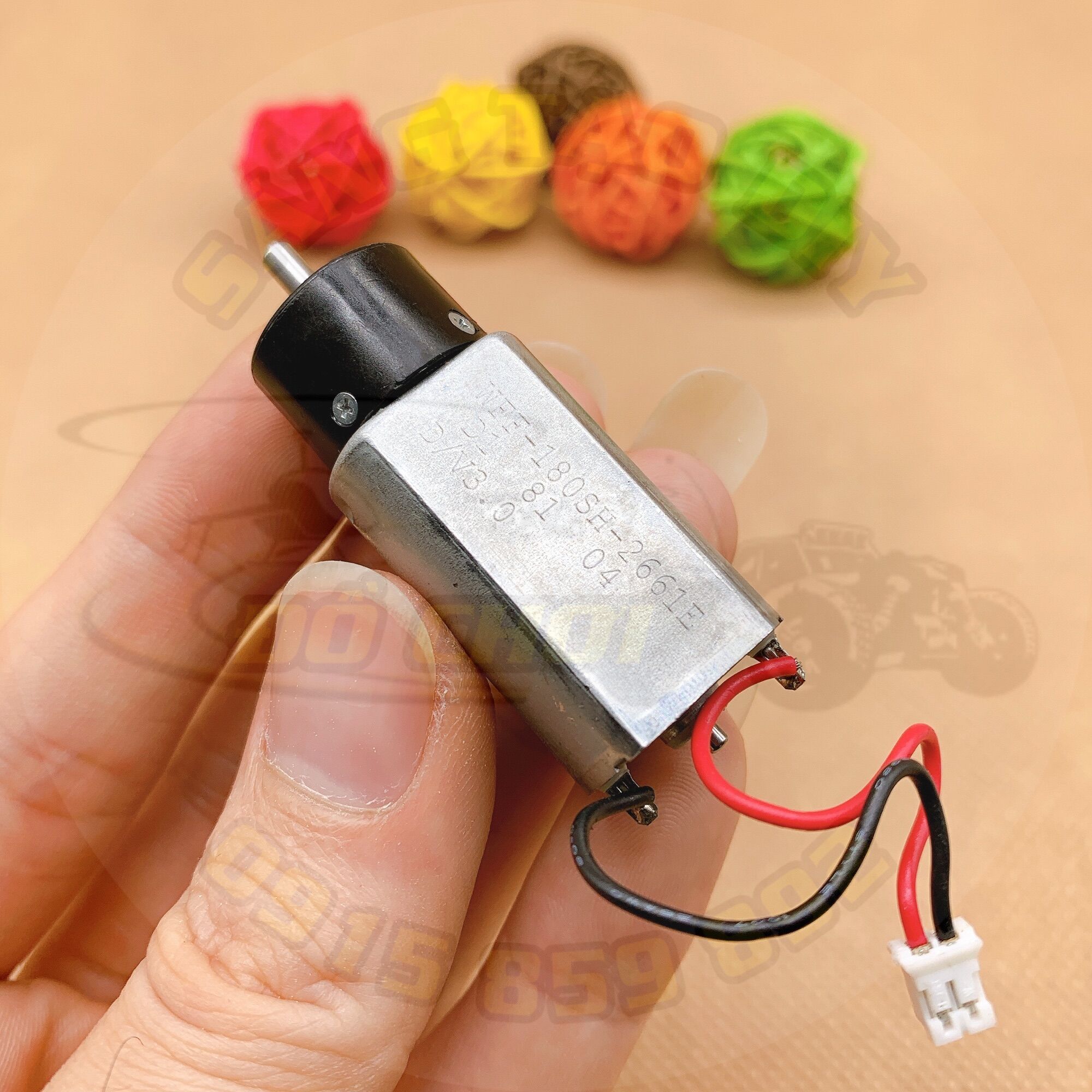 Động cơ giảm tốc mini 180 DC 3V tốc độ 1300 vòng/phút