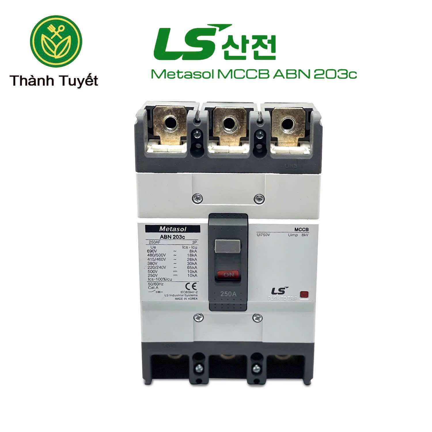 Aptomat 3 Pha LS ABN 150A~400A,MCCB LS Metasol 150A~400A
