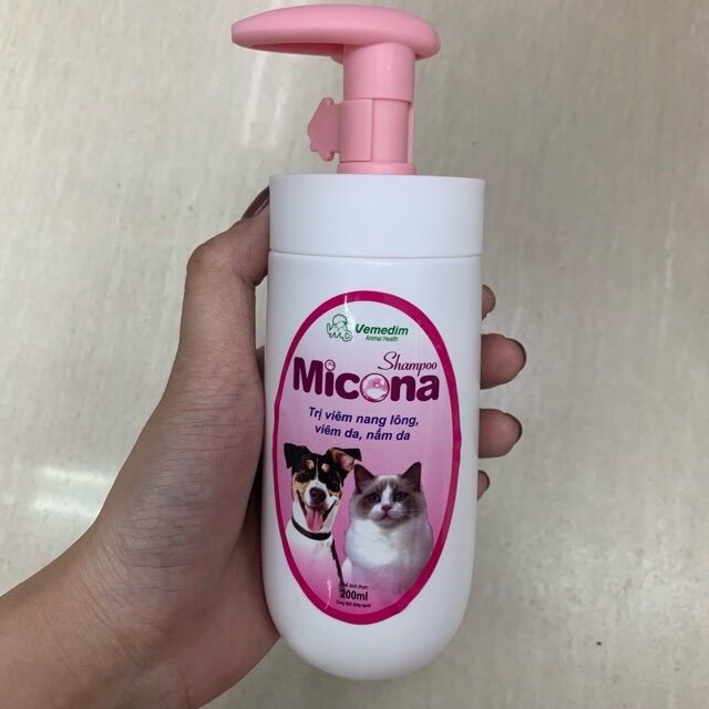 [HCM]Sữa Tắm giảm Viêm Nang Lông Viêm Da Nấm Da Cho Chó Mèo Micona Vemedim 200ml