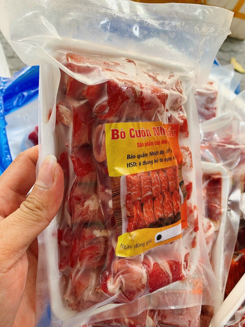 (HCM)Bò cuộn loại nạc nhiều mỡ ít,  khay 500g