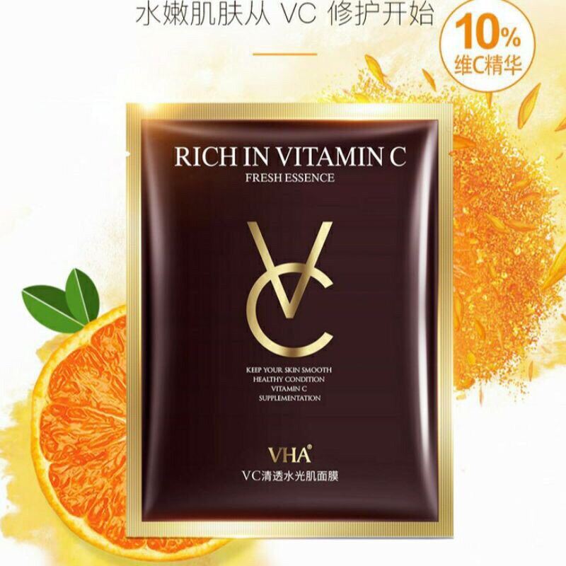 [Hcm]Combo 4 Miếng Mặt Nạ Rich In Vitamin C/ Cấp Ẩm/ Trắng Da