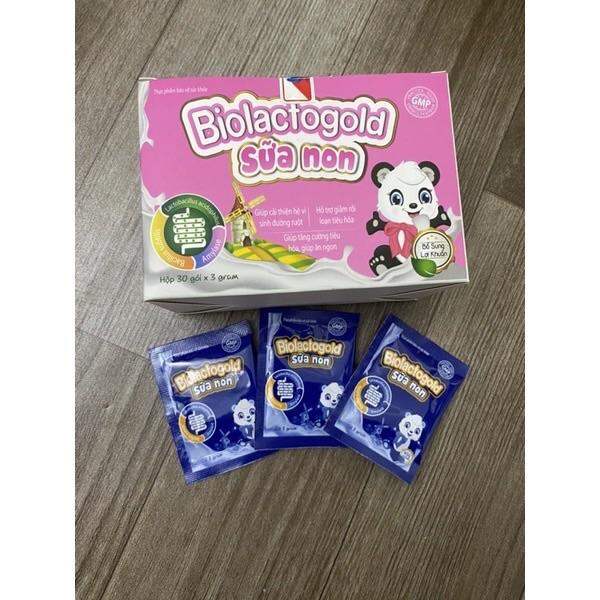 Men gói vi sinh Men tiêu hóa BIOLACTOGOLD SỮA NON - Hộp 30 gói - Thơm ngon dễ uống cho trẻ từ 1 tuổi giảm tiêu chảy