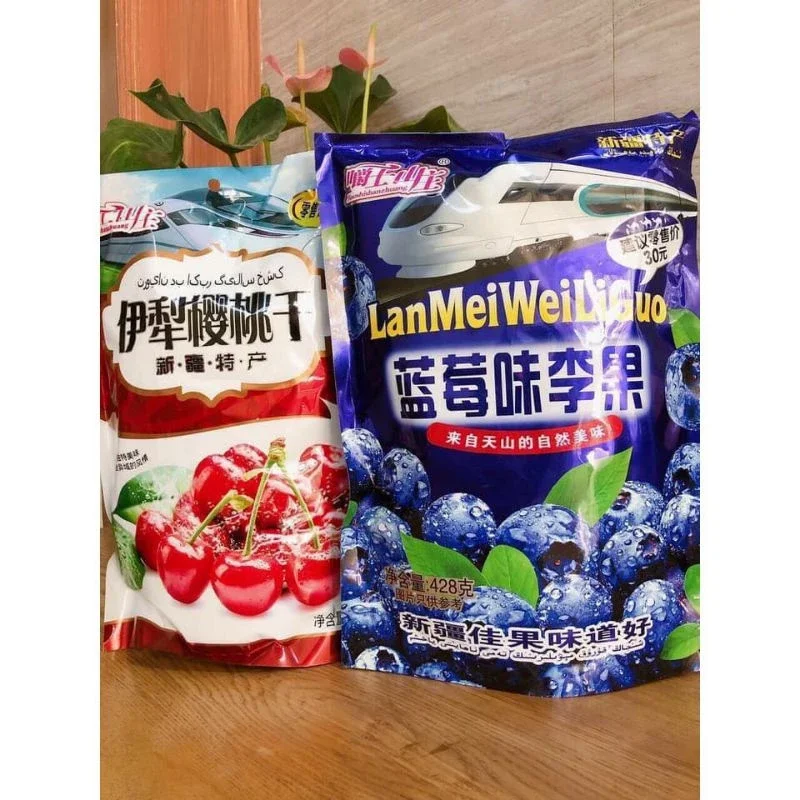 Set 02 bịch Ô mai việt quất - Ô mai cherry - Mix chua chua ngọt ngọt siêu ngon