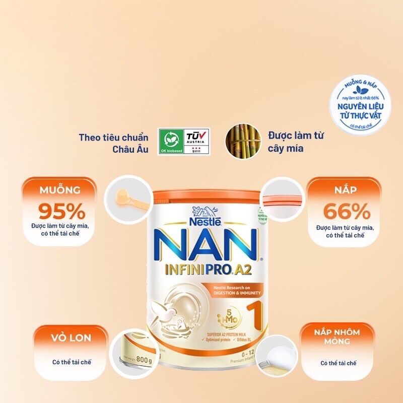 Sữa Bột Nestle Nan Infinipro A2 1 - Hộp 800g