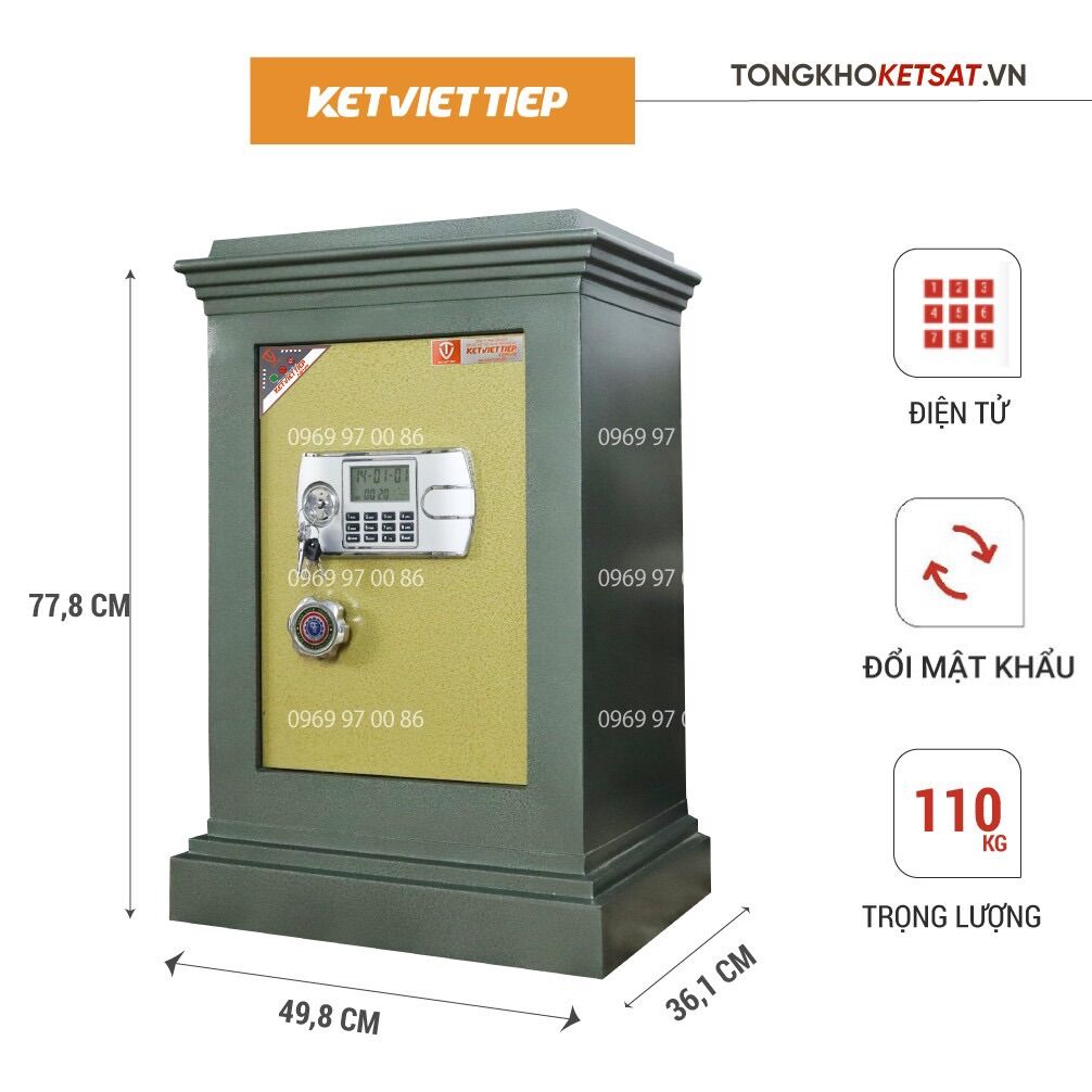 Két Sắt Điện Tử Việt Tiệp Cao Cấp Chuẩn Phong Thủy K415BLN - Công Ty Két Sắt An Toàn Việt Tiệp