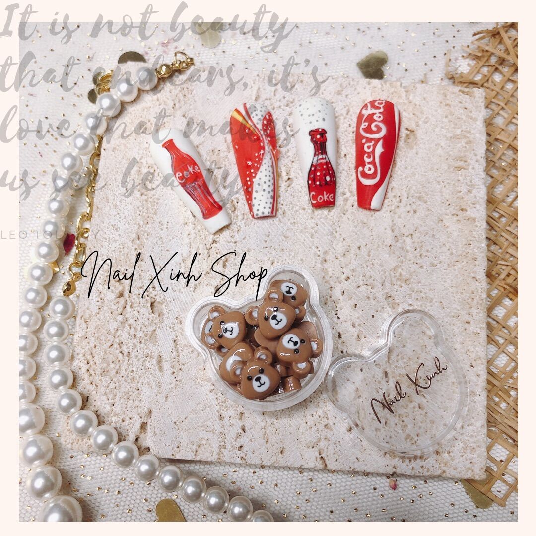 [Mới] Charm gấu siêu cute trang trí nail