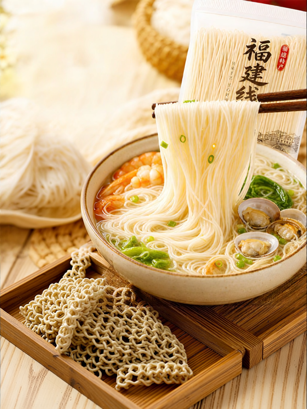 GUOXIANGQIAN | Mì Sợi Khô Handmade Thiên Nhiên Không Muối